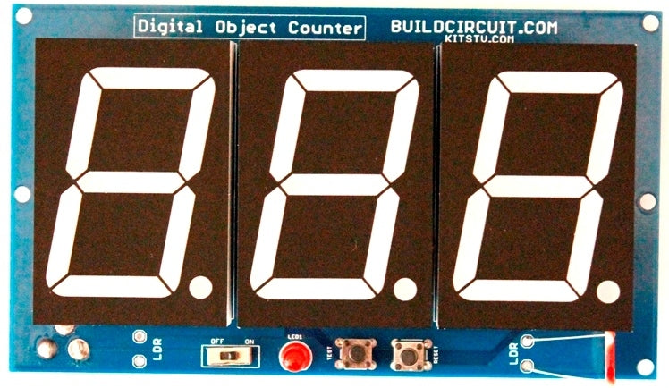 1.8" Photoresistor and Laser Operated Medium Digital Objects Counter